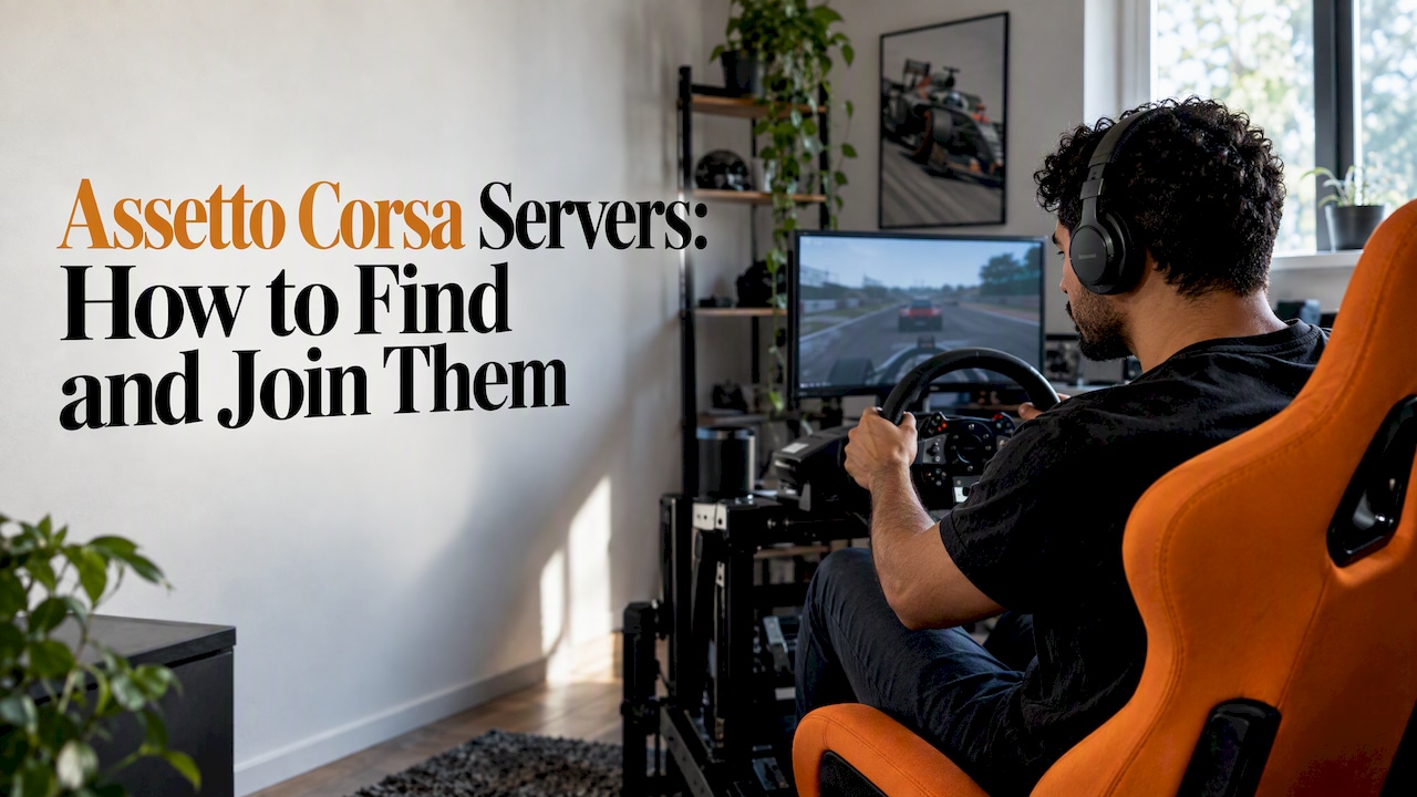 Sim racer preparing to join an online race